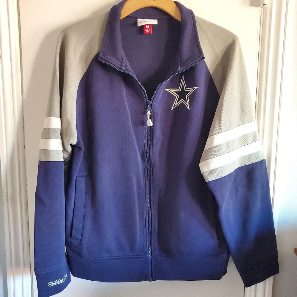 Mitchell & Ness MVP 2.0 Track Jacket Size M Dallas Cowboys NFL sporty FLAWED